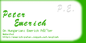 peter emerich business card
